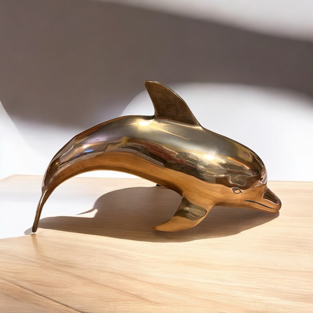 Solid Brass dolphin solid